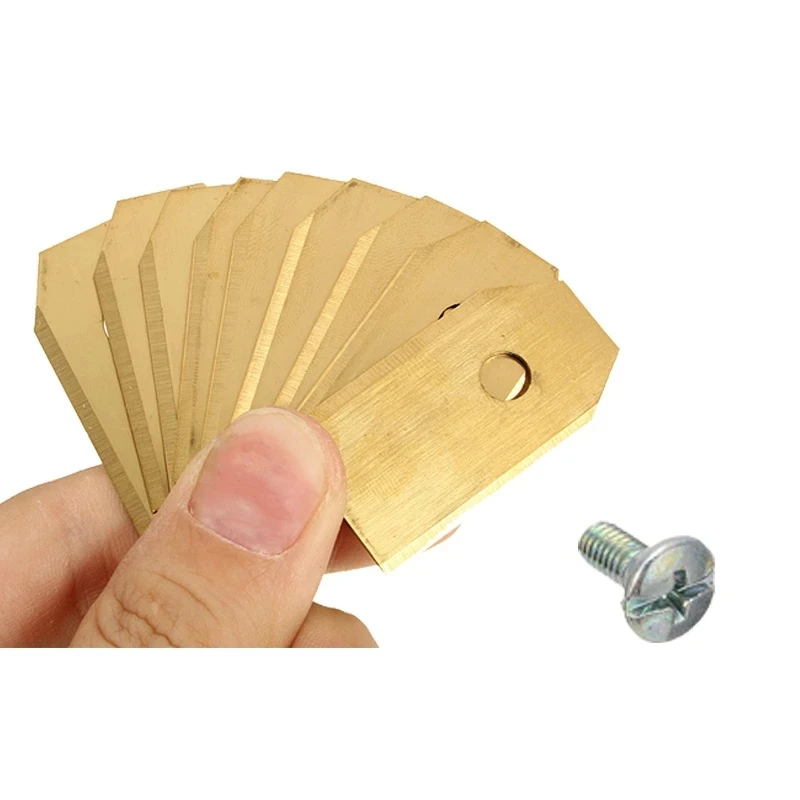 35*18*0.75Mm Lama Per Robot Da Prato Lama Di Ricambio Per Tosaerba In Argento Dorato Per Gardena Husqvarna Automower Yardforce Attrezzi Da Giardino