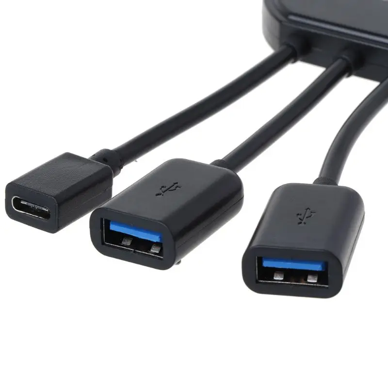 Кабель type-C 3 в 1 USB C OTG Хост кабель концентратор Шнур адаптер разъем сплиттер