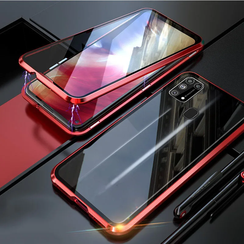 Двухстороннее магнитное стекло для Samsung Galaxy M31 2 в 1 адсорбционный металлический