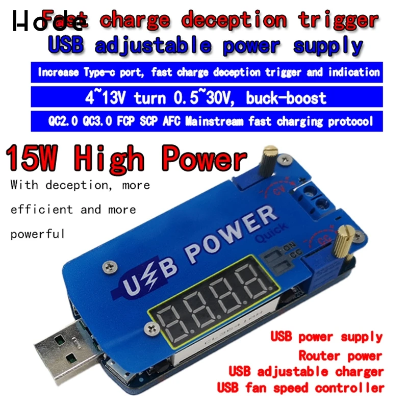 Цифровой дисплей DP3A USB регулируемый силовой модуль DC 1 30 в 15 Вт QC 2 0 3 FCP