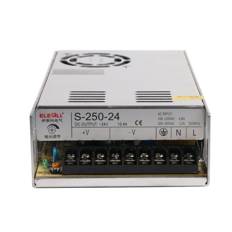 

250W 24V 10A Single Output Adjustable Switching power supply unit for LED Strip light Universal AC-DC Converter