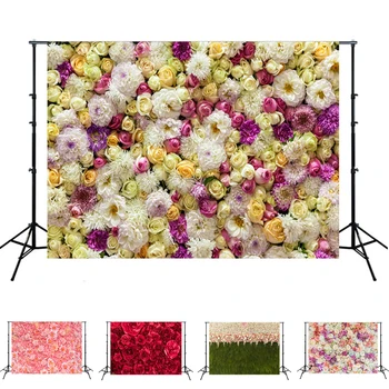 

210*150CM White Floral Background For Photography Wedding Rose Fantasy Backdrop For Birthday Party Photo TikTok Lighting NE024