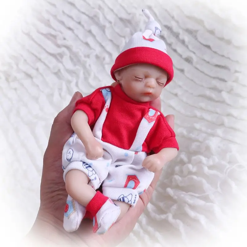 

20cm Twin Reborn Doll Realistic Soft Silicone Vinyl Newborn Babies Toy Boy Girl Clothes Lifelike Handmade Gift 95AE