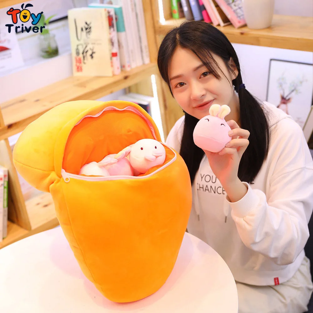 Kawaii морковь кролик плюшевая игрушка Triver мягкие животные кукла подушка для малышей Дети День рождения Рождественский Подарочный декоративный