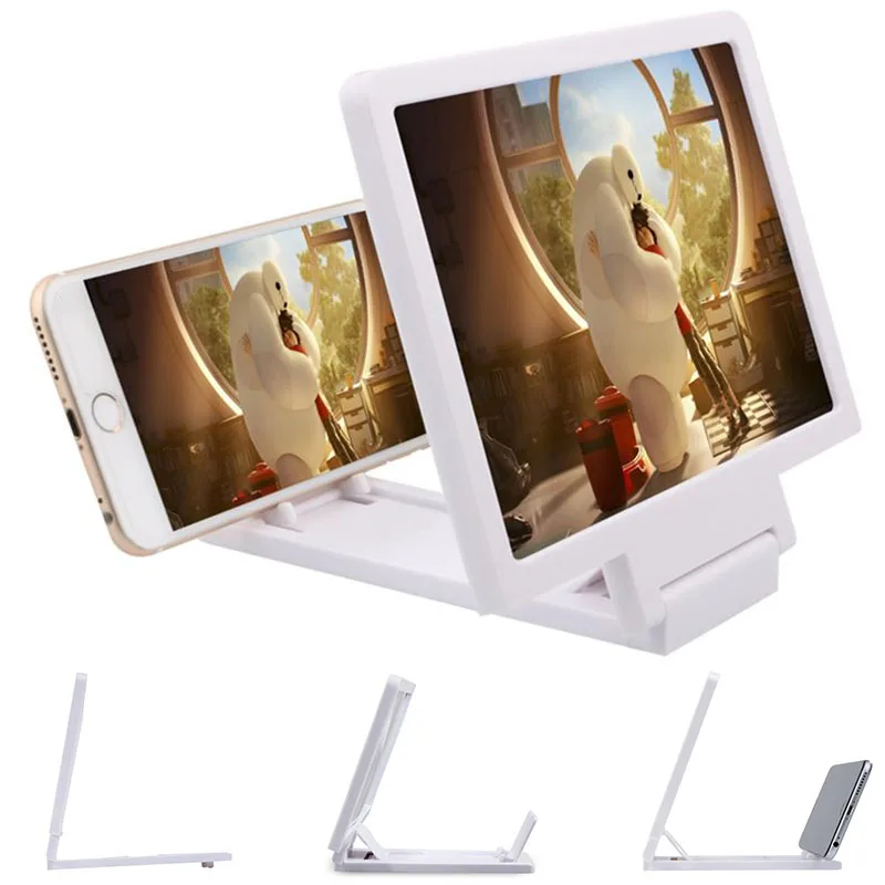 

RandomColor 3D Screen AmplifierPortableMobilePhoneMagnifyingGlass HD StandEyesProtection Holder For VideoFolding Screen Enlarged