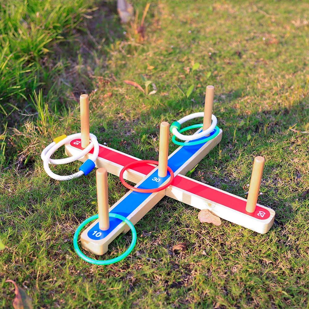 M MBAT Hoop Ring Outdoor Game Toy Toss Quoits Cross Garden For Children Gift Plastic Ring Throwing Ferrule Funny Kids Sport Toys