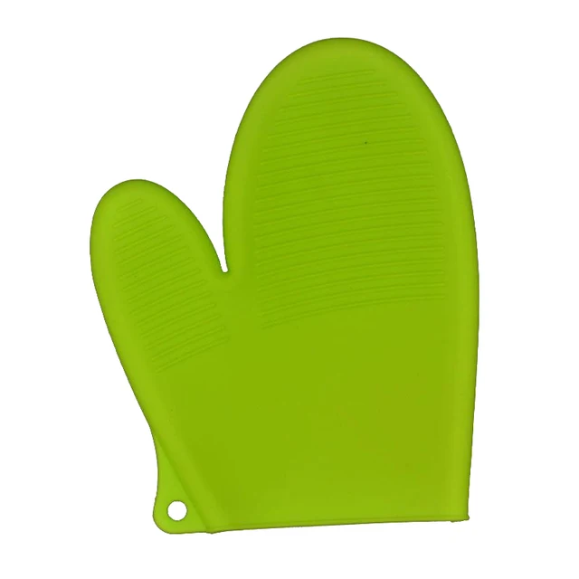 Microwave Oven Mitts Silicone Kitchen Gloves Waterproof Hot Heat Resistant Silicon BBQ Grill Glove Cooking Mitts Baking Grilling Green