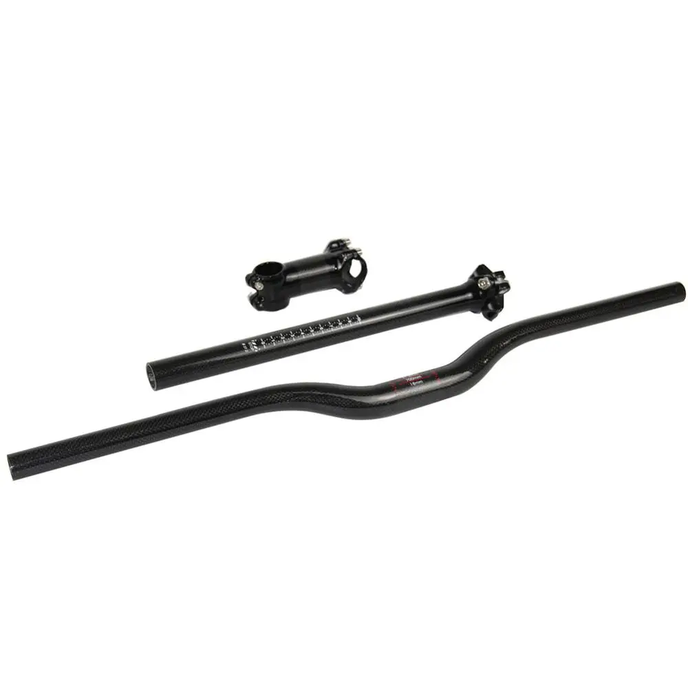 Riser Bar Set Glossy Spcycle 3k полный карбоновый руль для горного велосипеда подседельный штырь MTB велосипедный плоский подъем бар+ Seatpsot+ СТВОЛЫ НАБОР велосипедных частей - Цвет: Riser Bar Set Glossy
