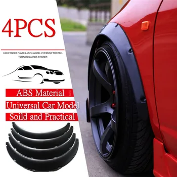

4PCS 70mm Mud Flaps Universal Car Fender Flares Wheel Arch Trim Strip Eyebrow Protector Splash Guards