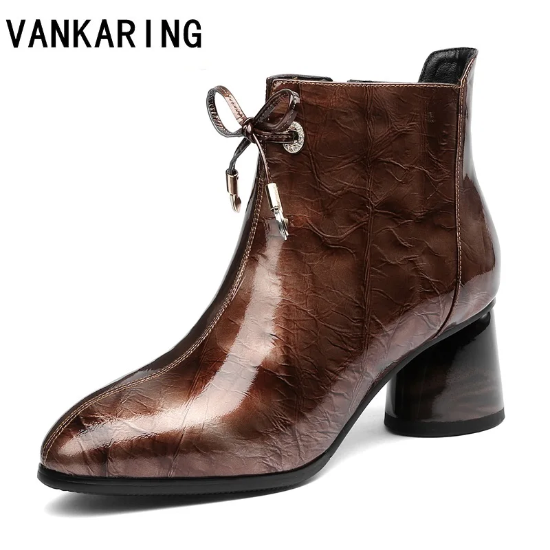 

genuine leather boots women brand design superstars zipper ankle boots bow-tie sexy martin boots winter snow booties lady pumps