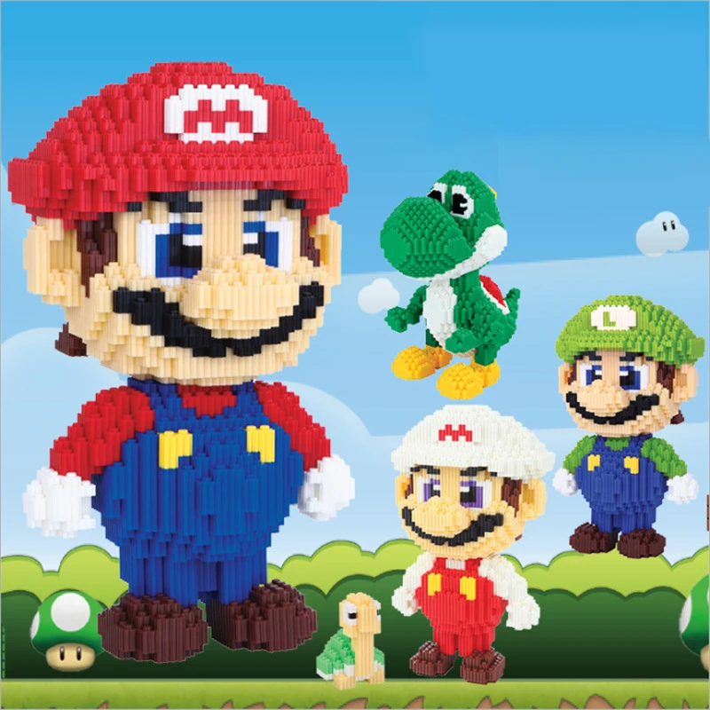 1750pcs + Game Character Model Diamond Building Block Cartoon Anime Character Model Toy Mini DIY Building Block Children Gift