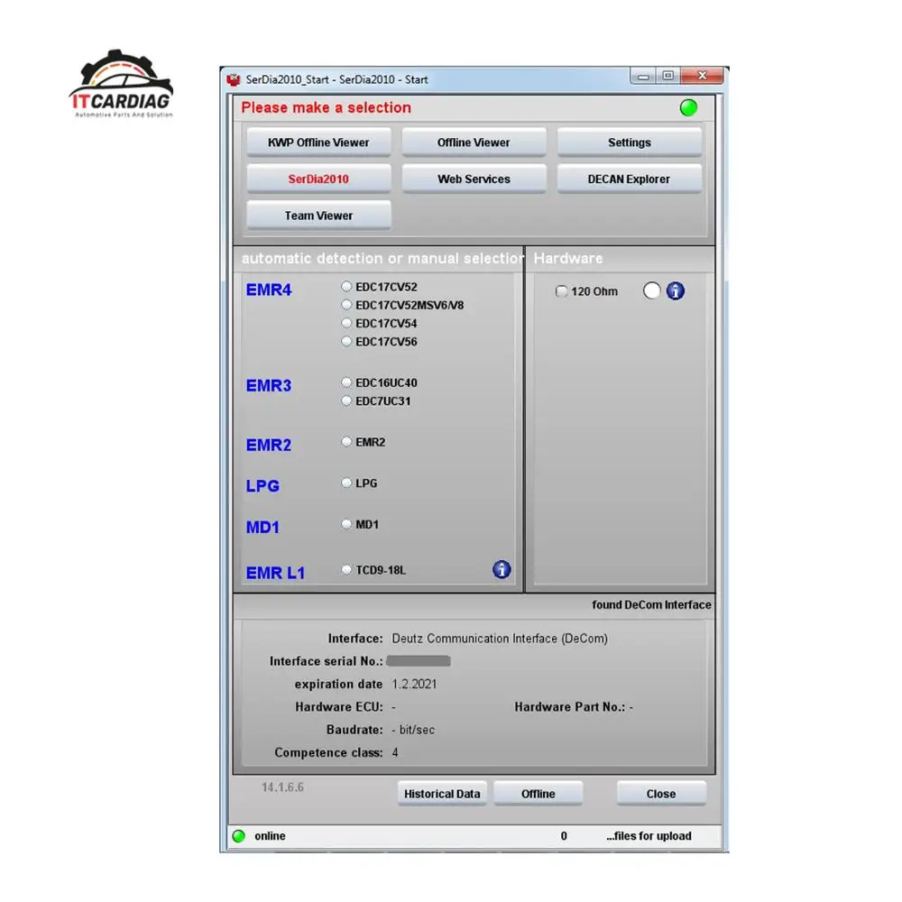 Для Deutz SerDia 2010 6 уровень [2019]+ USB ключ фактическая версия 14.1.7.2|ПО| |