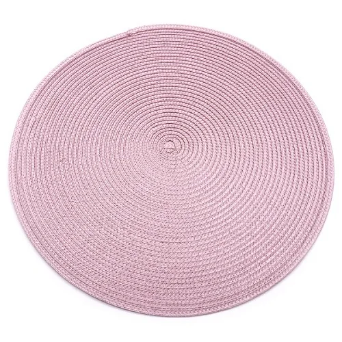 light pink Коврики для стола в простом стиле, круглая салфетка, столовая салфетка, Нескользящие, жаростойкие подстилки, кухонные, вечерние, декоративные - Цвет: light pink