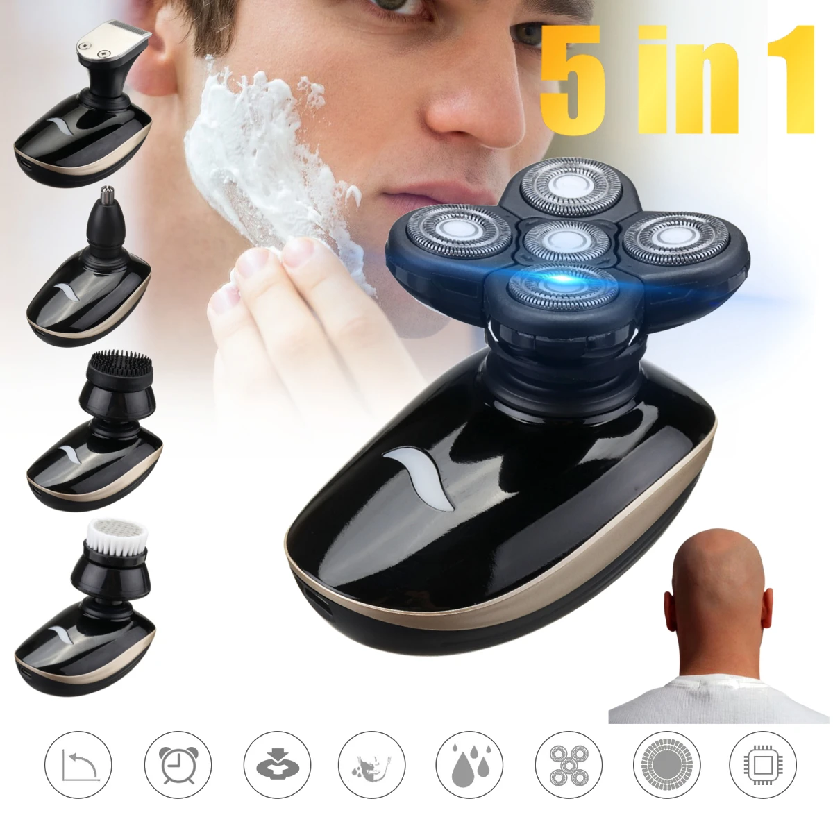 5 in 1 4d head shaver