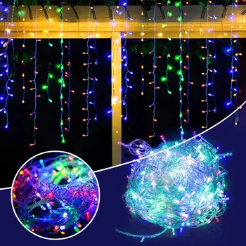 

4m 96LEDs Fairy String Lights Curtain Drop Light IP44 Waterproof Outdoor Garden Christmas Decorative Light LED Light String