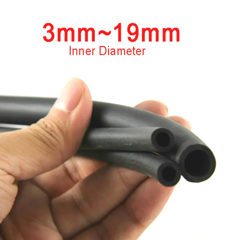 Black multi size 3mm~19mm length 1 meter/3 meter smooth nitrile rubber hose for gasoline delivery pipe carburetor hose