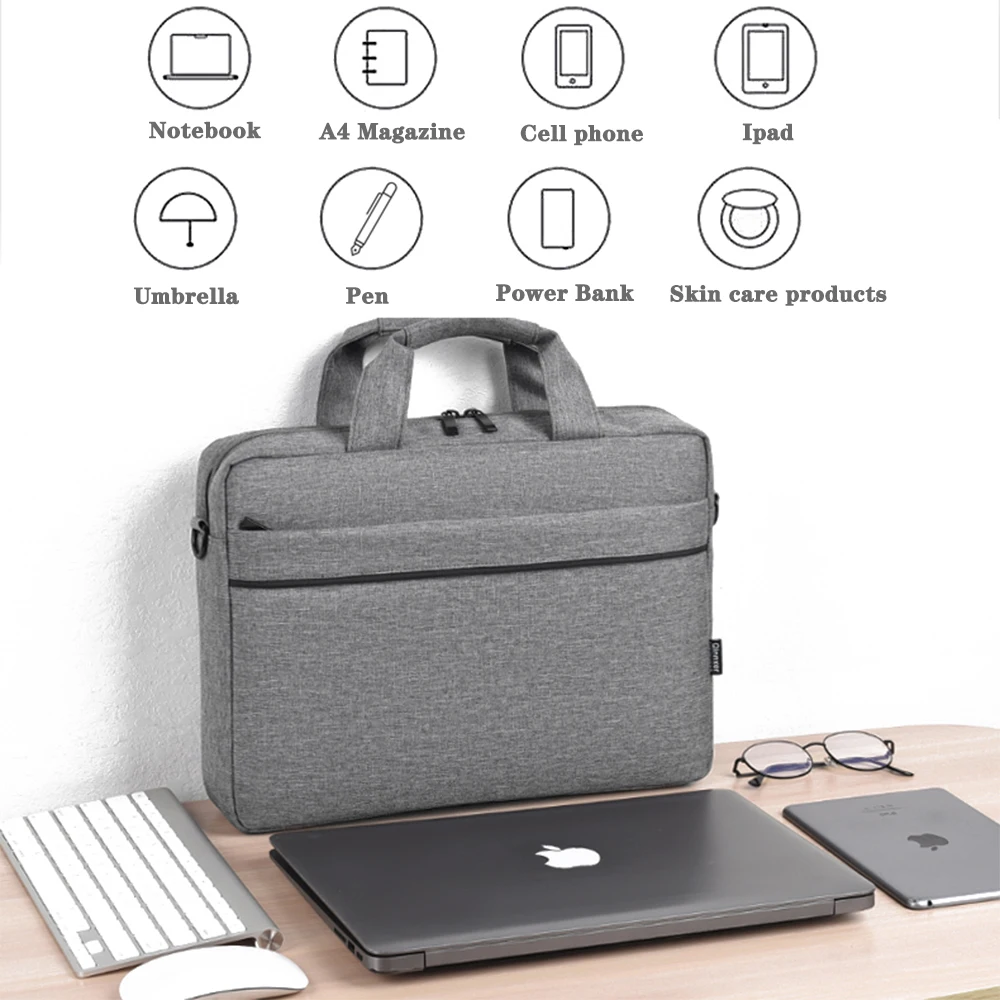 Laptop Sleeve Bag For Macbook Air Xiaomi Acer Lenovo Dell HP 13 14 15.6 inch Notebook Protective Case Shoulder HandBag Briefcase