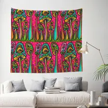 

Kissy Mushrooms Tapestry Psychedelic Trippy Decoration Wall Room Home Decor Hanging Living room Kawaii Pattern Fashion