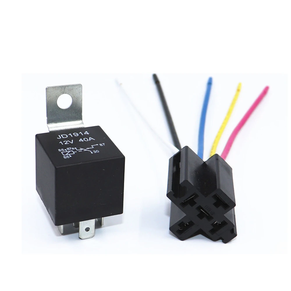 

12V 40Amp With Copper Terminal Auto Relay With Relay Socket Waterproof Automotive Relay 12v 5pin 40a Car Relay