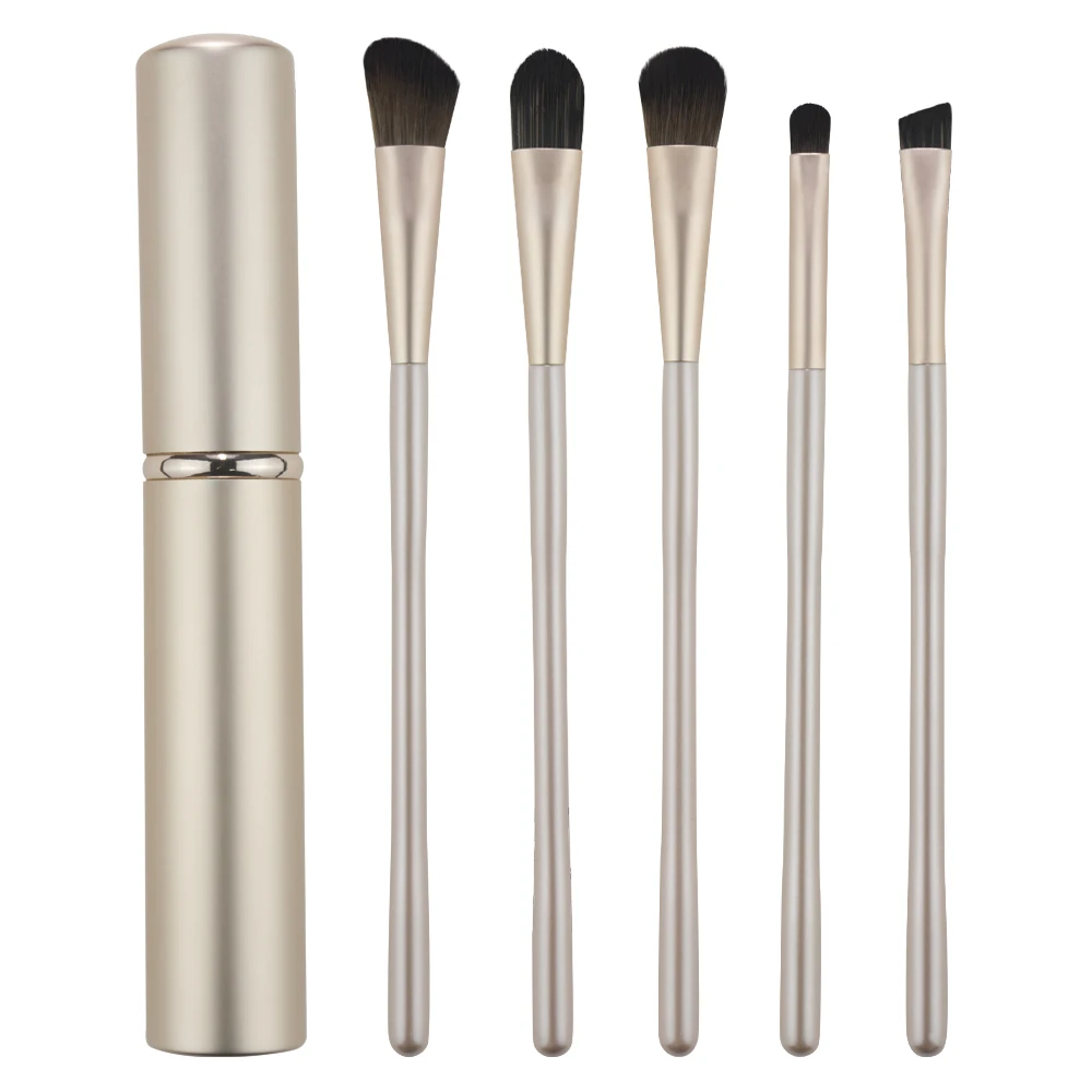 

5Pcs Eye Brush Set for Eyeshadow Eyebrow Nose Shadow with Alumium Holder