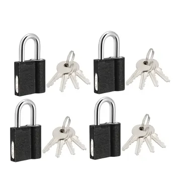 

uxcell 4pcs 30mm Body Wide Iron Padlock Matte Finish Harden Shackle Pin Tumbler