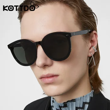 

KOTTDO Classic Fashion Round Plastic Sunglasses Men Polarized Vintage Tourism Beach Anti-Reflective Women Sunglasses Uv400