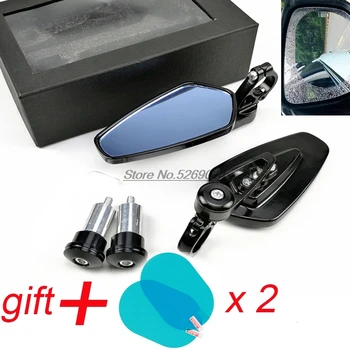 

Original Motorcycle Mirror handlebar end with waterproof cover for Gsxr600 Fz6 Cb650F Cb 300 Hide License Plate F800Gt