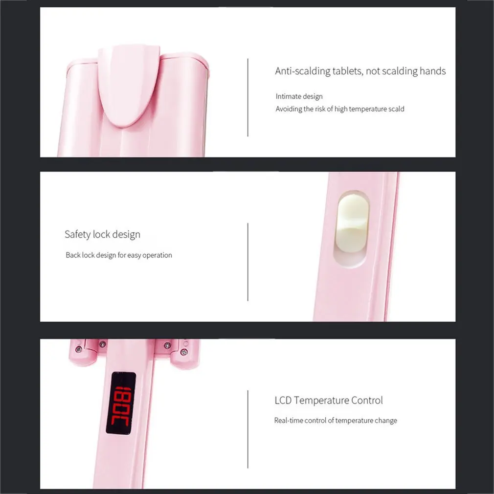 Multi-Function Egg Roll Bar Water Ripple Hair Curler Big Roll Egg Head Three Stick Wave Portable Hair Curler