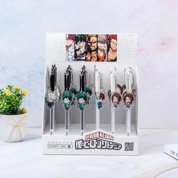 

4 Pcs/set Cartoon Japanese Anime My Hero Academia Acrylic Pendant Gel Pens Stationery Gift 0.5mm Signature Pens Supply