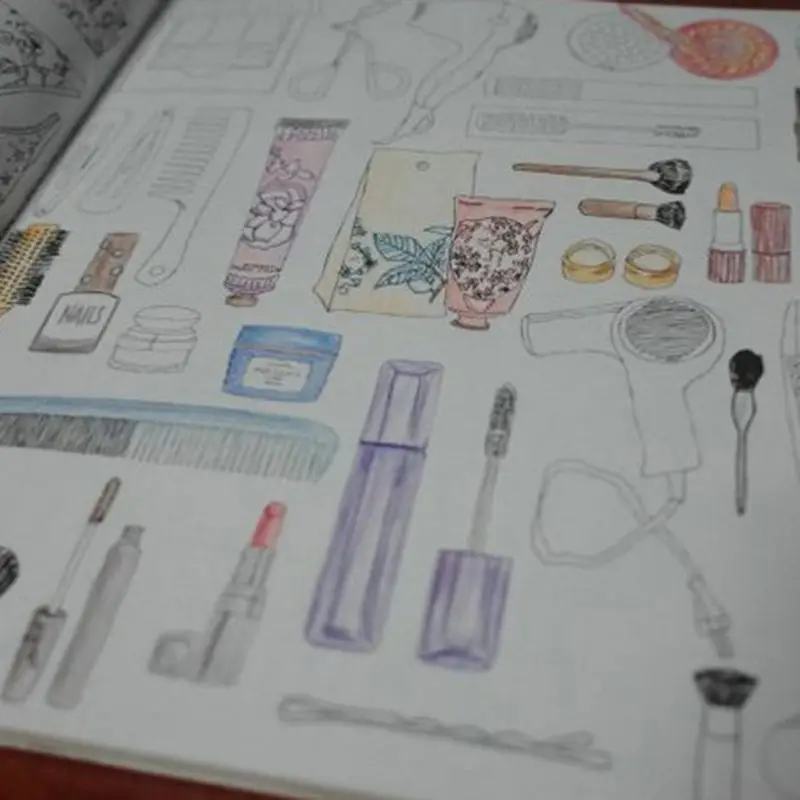Paris Secrets Travel Unpacking Coloring Book Architecture Hand-painted Books Album Graffiti Painting D08B Paris Secrets Travel Unpacking Coloring Book Architecture Hand-painted Books Album Graffiti Painting D08B