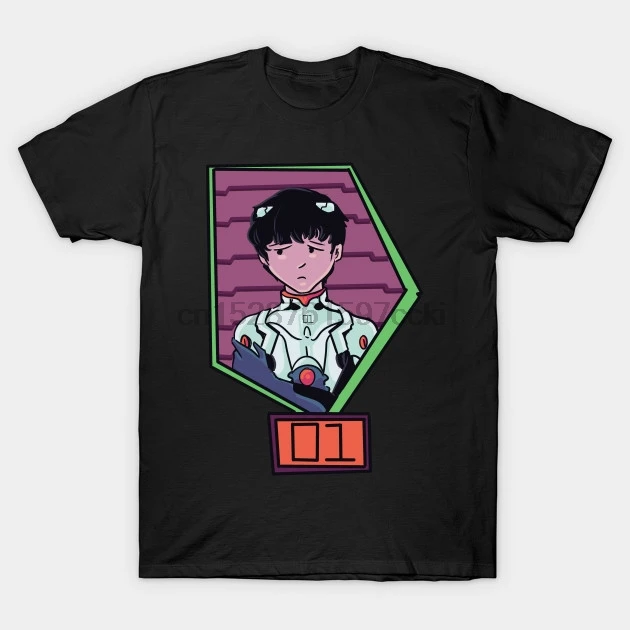 Мужская футболка shinji ikari аниме с принтом футболки топы | одежда