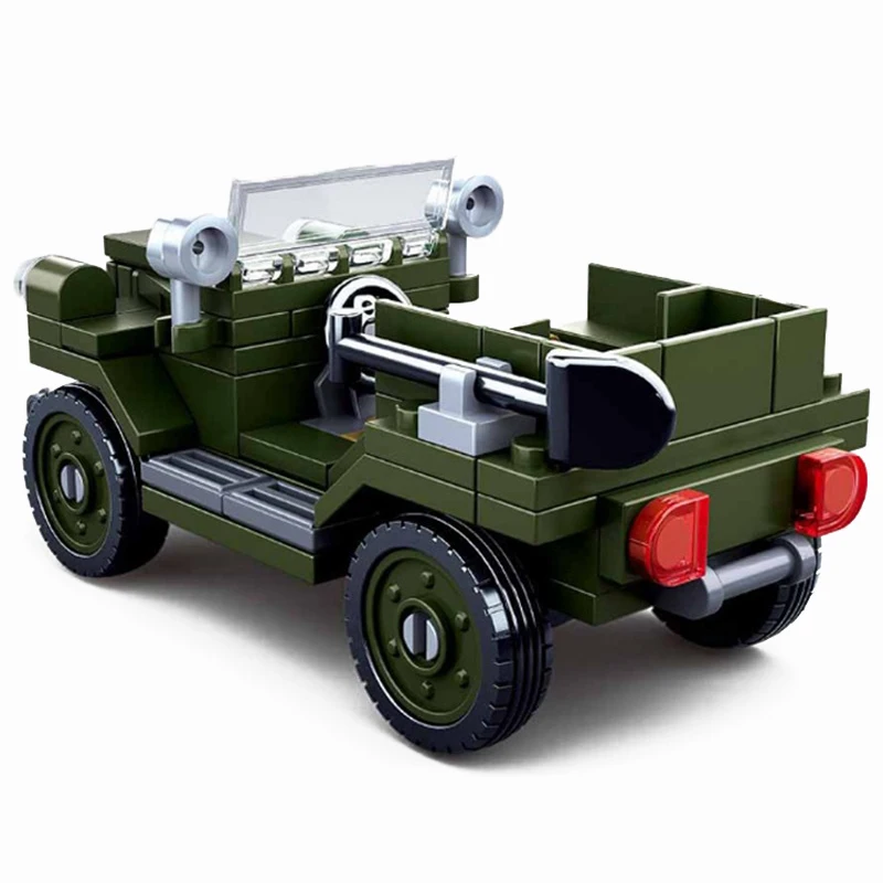 Технический автомобиль MOC с мотором армейские зеленые игрушки для детей супер