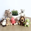 Cute Cartoon Animal Plush Keychain Elephant Turtle Lion Wolf Hippopotamus Koala Raccoon Tiger Cat Deer Bear Plush Soft Toy Girl ► Photo 3/6