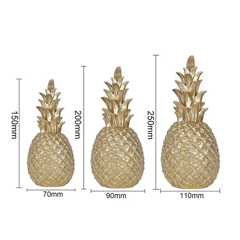 Современное Скандинавское современное домашнее украшение Золотистое ананас