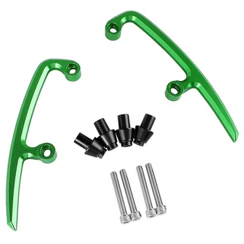 

Motorcycle Cnc Aluminum Rear Grab Bars Seat Pillion Passenger Rail Handle Armrest For Kawasaki Z650 2017 2018(Green)