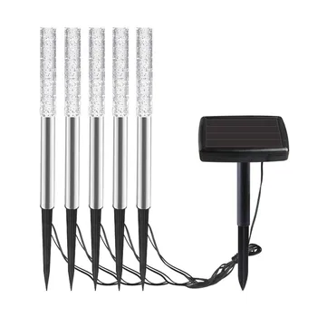 

NEWKBO 5 Solar Water-Resistant Acrylic Bubble Lawn Garden And Yard Insert Landscape Lamps And A Solar Panel Lamp