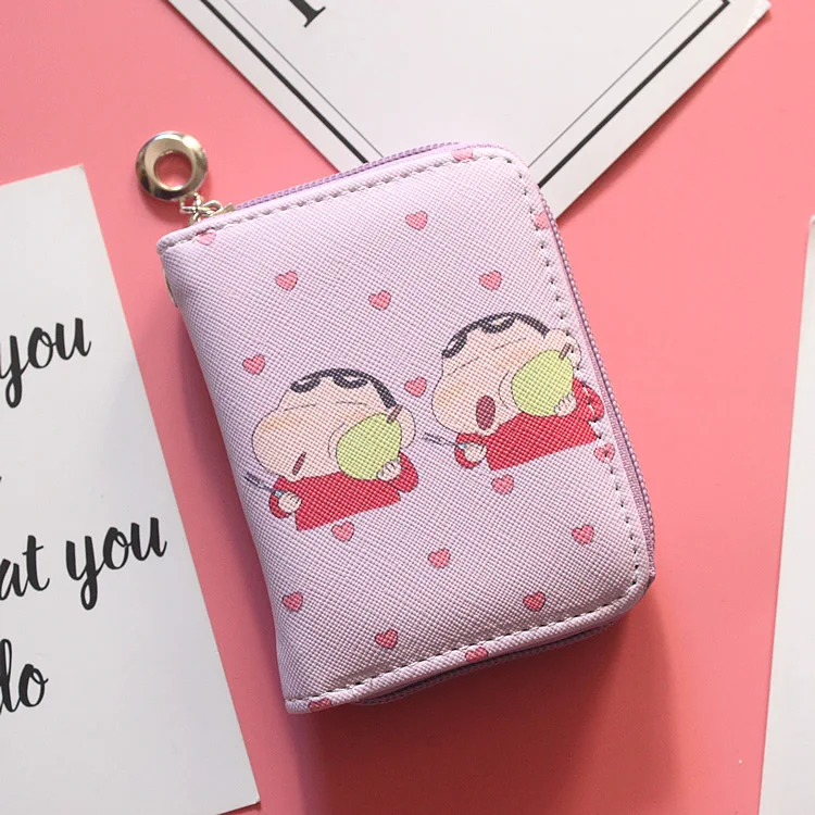 13 Crayon Shinchan портмоне мультфильм аниме женские Девушки короткий кошелек на молнии - Цвет: NO.10