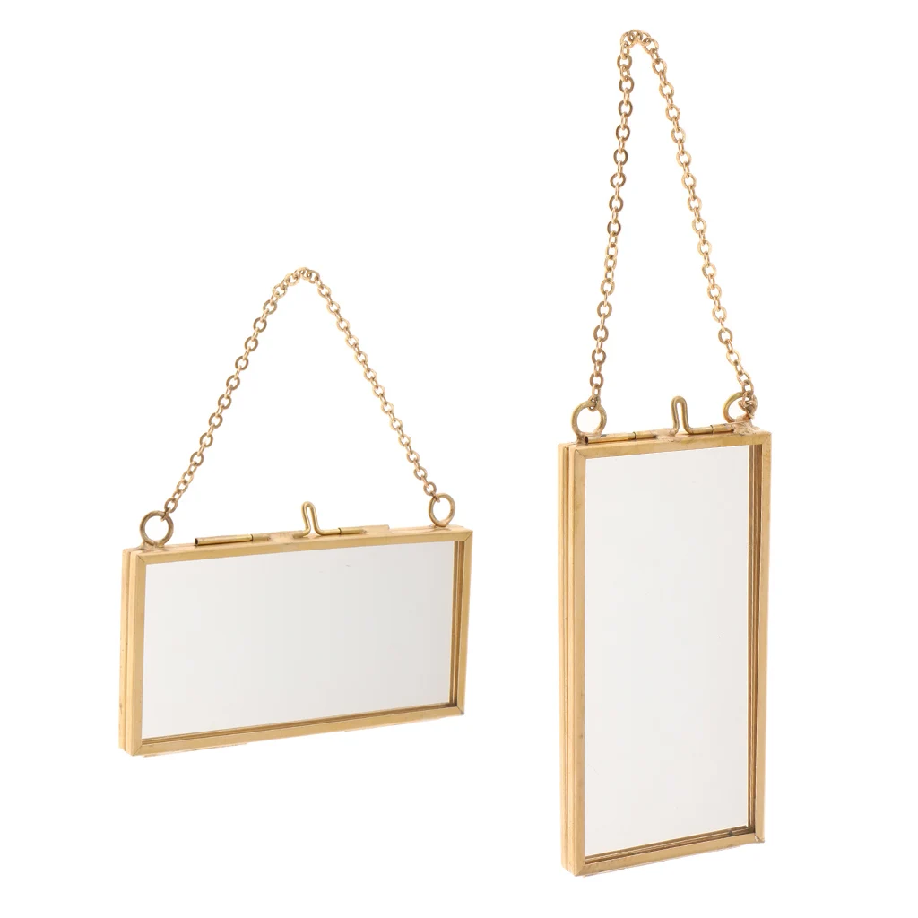 2x Shabby Hanging Clear Glass Hanging Frame Herbarium Display Frames, Easy 2x Shabby Hanging Clear Glass Hanging Frame Herbarium Display Frames, Easy