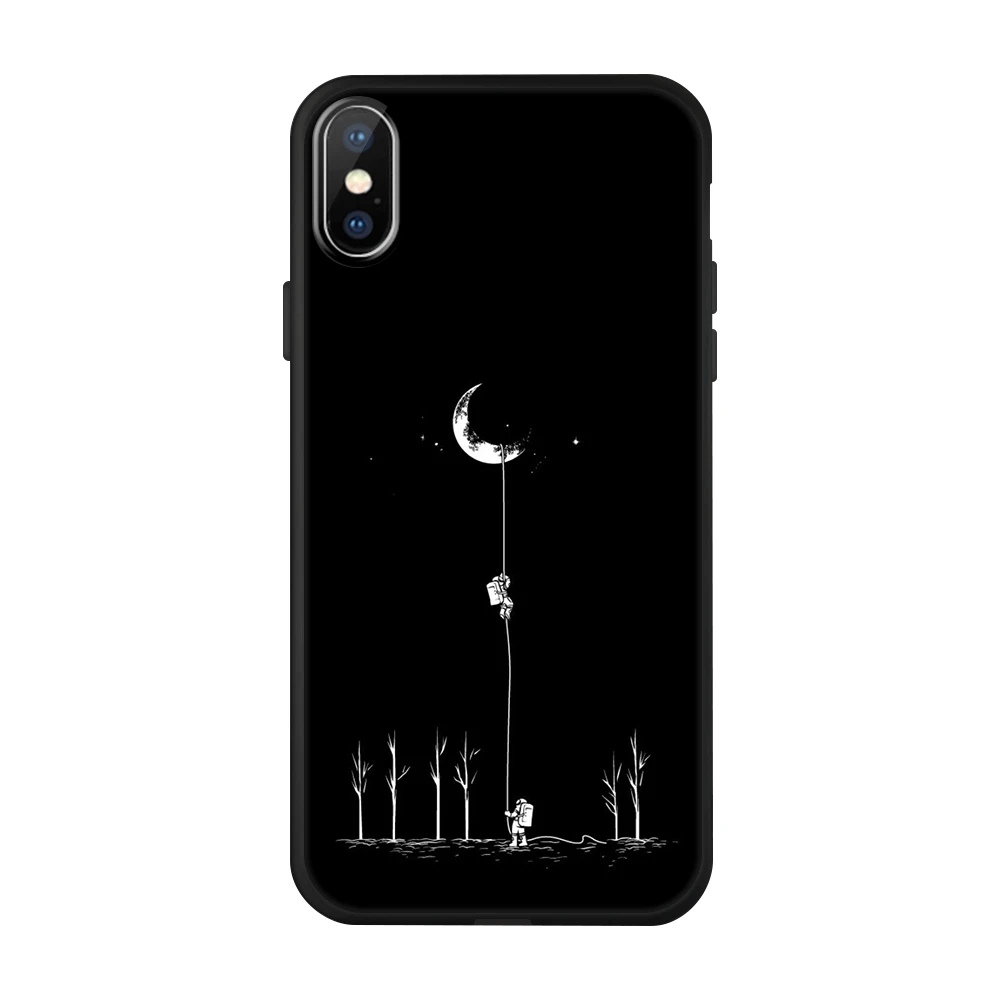 Черный ТПУ окрашенный чехол для iPhone 8 7 6 6S Plus X XS Max X 5 5S SE чехол Funda iPhone8 iPhone7 Plus силиконовый мягкий модный чехол - Цвет: 22