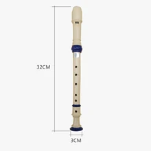 6 отверстий сопрано Descant рекордер с чистящей штангой ремешок музыкальный инструмент