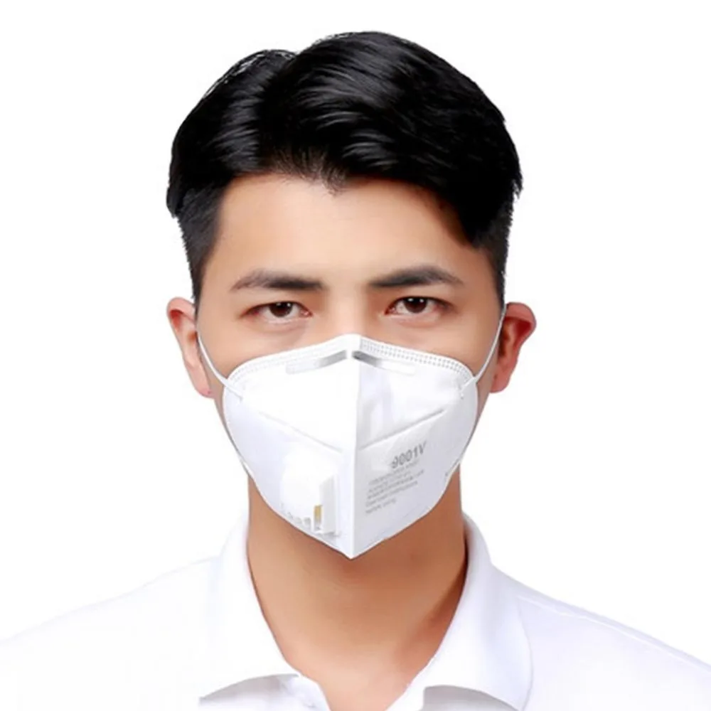 10 шт./партия 9001VDust маска PM 2,5 анти-противотуманные маски против гриппа дыхательный клапан для взрослых KN90 безопасный сажевый респиратор