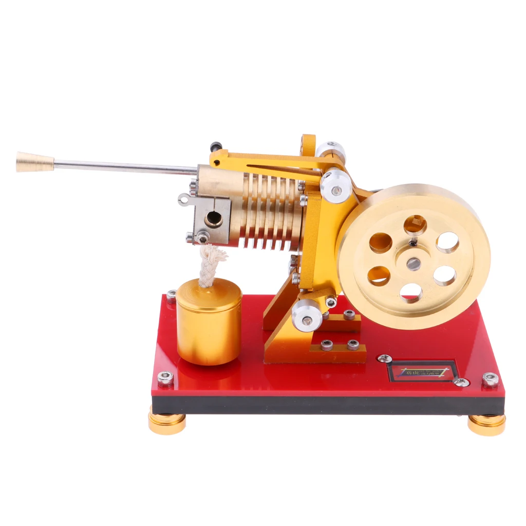 Hot Air Flame Licker Eater Flywheel Stirling Engine Motor Steam Power Generator Model Physical Experiment Collection Toy