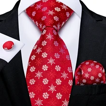 Gravata de natal para homem 8cm vermelho do floco de neve pescoço conjunto de gravata dom masculino accessories corbatas para homem dibangu