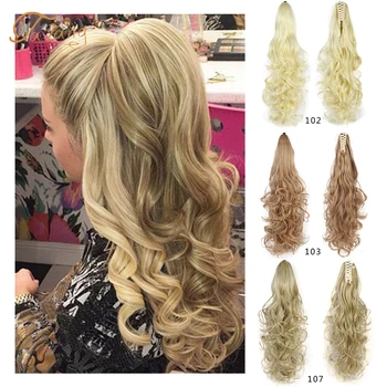 

TALANG Long Straight Ponytail Wigs Clip In Hair Tail Ponytail Hairpins Synthetic Heat Resistant Extensions Fake Hairpiecs