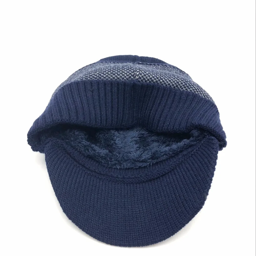 Новые зимние армейские кепки для мужчин бейсболка «Кости» мужские вязаные шерстяные шапки двухслойная теплая шляпа
