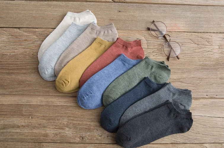 Men Ankle Socks 10 Pairs | Large Size Thin Low Cut Cotton Spandex Summer Breathable Casual Wear