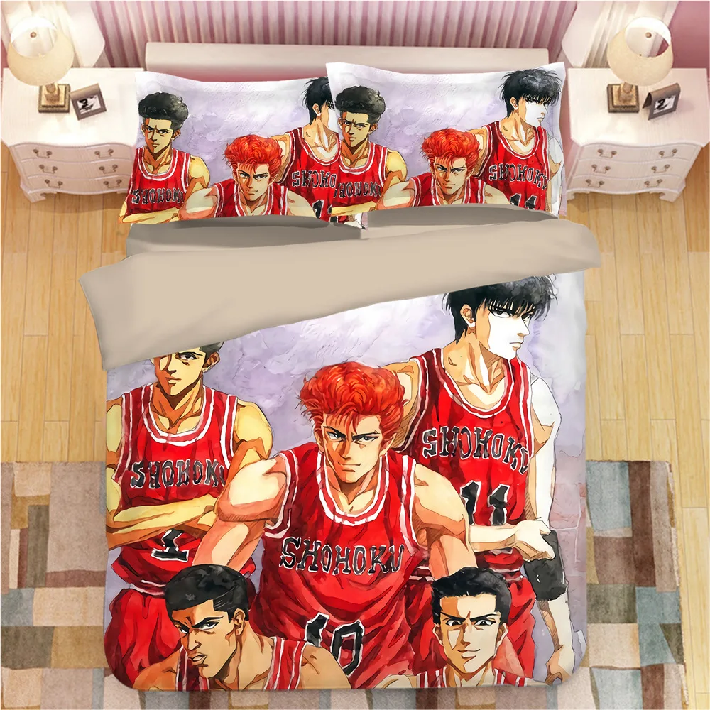 Slam Dunk 3 шт. набор постельного белья из полиэстера пододеяльник 3D печать постельные принадлежности набор двойной queen King размер