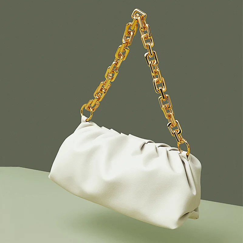 

Luxury Brand Designer Genuine Leather Women Shoulder Bags Hobos Chain Hand Bags Cow Leather Cloud Purse Ladies Crossbody Bags