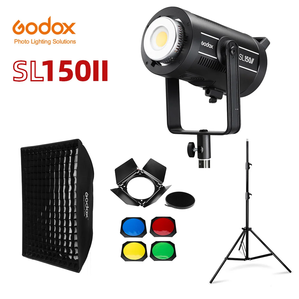 Godox SL150II SL-150W II LED Video Light 150W Bowens Mount Daylight Balanced 5600K 2.4G Wireless X Systemfor Interview