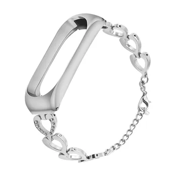 

For Mi Band 3 Bracelet Metal Stainless Steel Chain Wrist Band Strap for Xiaomi Mi Band 3 Wristband Replacement Band for MiBand 3